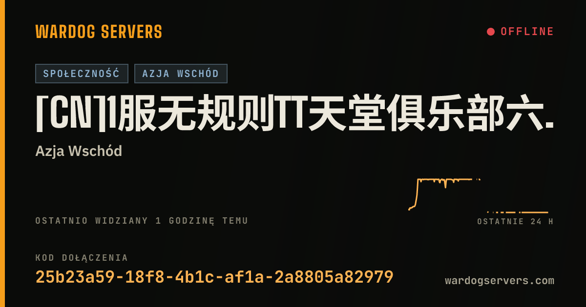 Baner ze statusem na żywo: [CN]1服无规则TT天堂俱乐部六位Q群439912丨招募服务器管理！