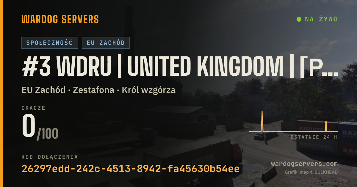 Baner ze statusem na żywo: #3 WDRU | United Kingdom | [РУ] [CIS] [EU] [GER] +5%