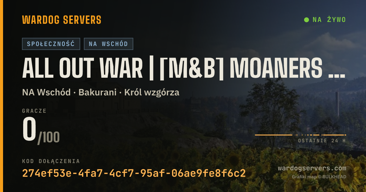 Baner ze statusem na żywo: ALL OUT WAR | [M&B] MOANERS & BONERS | mnb.gg
