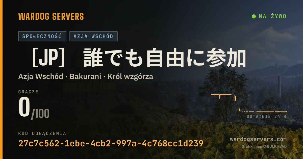 Baner ze statusem na żywo: ［JP］ 誰でも自由に参加