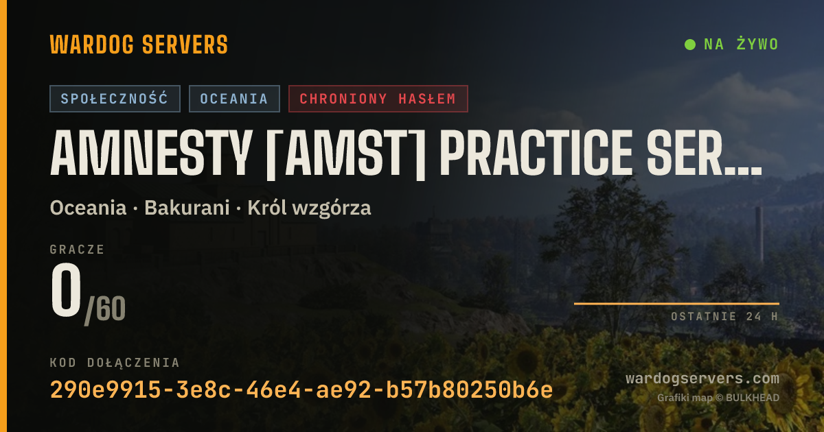Baner ze statusem na żywo: Amnesty [AMST] Practice Server
