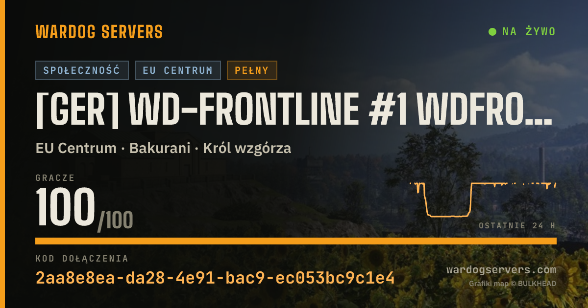 Baner ze statusem na żywo: [GER] WD-Frontline #1 wdfrontline.com by XRealm