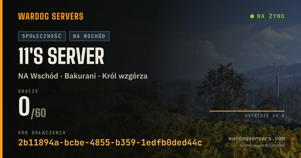 Baner ze statusem na żywo: 11's server