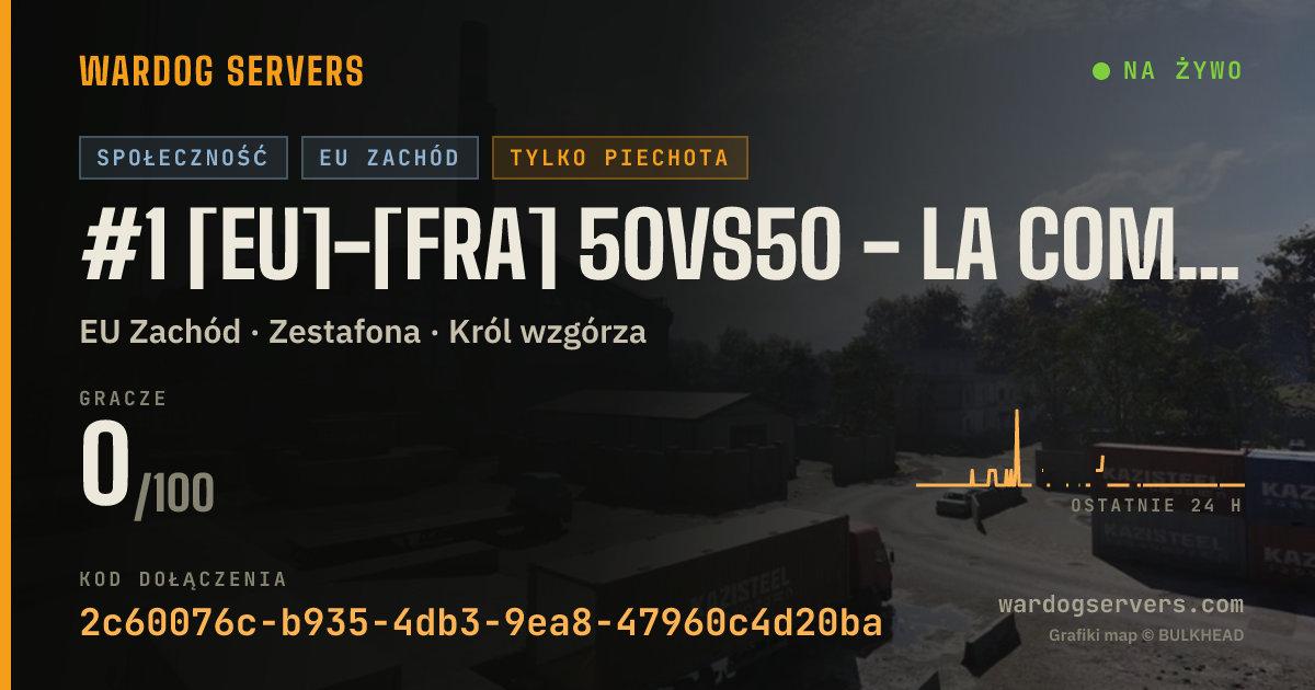 Baner ze statusem na żywo: #1 [EU]-[FRA] 50vs50 - La Compagnie Creole - Meteo / Infanterie