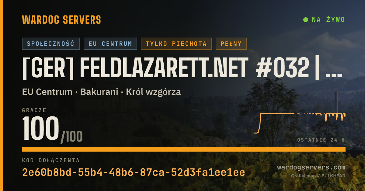 Baner ze statusem na żywo: [GER] Feldlazarett.net #032 | Infantry Only | 44-8-82