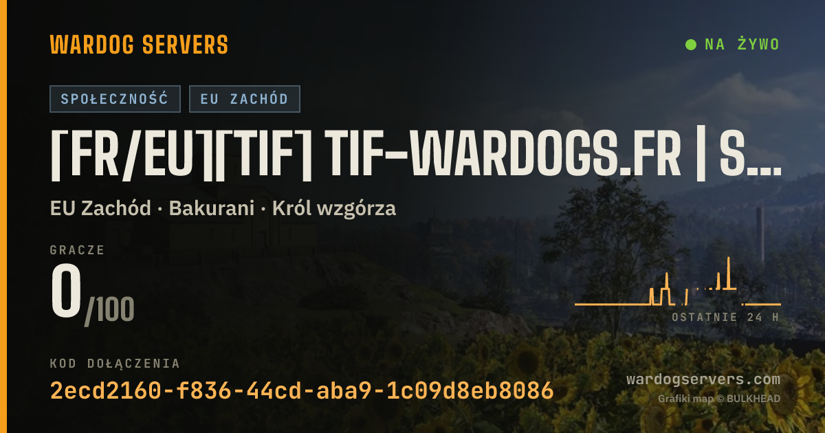 Baner ze statusem na żywo: [FR/EU][TIF] tif-wardogs.fr | stats | récompenses