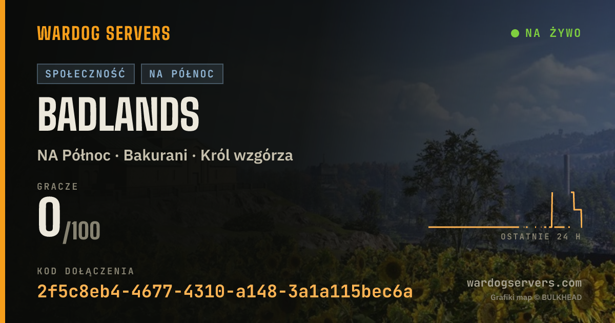 Baner ze statusem na żywo: BadLands