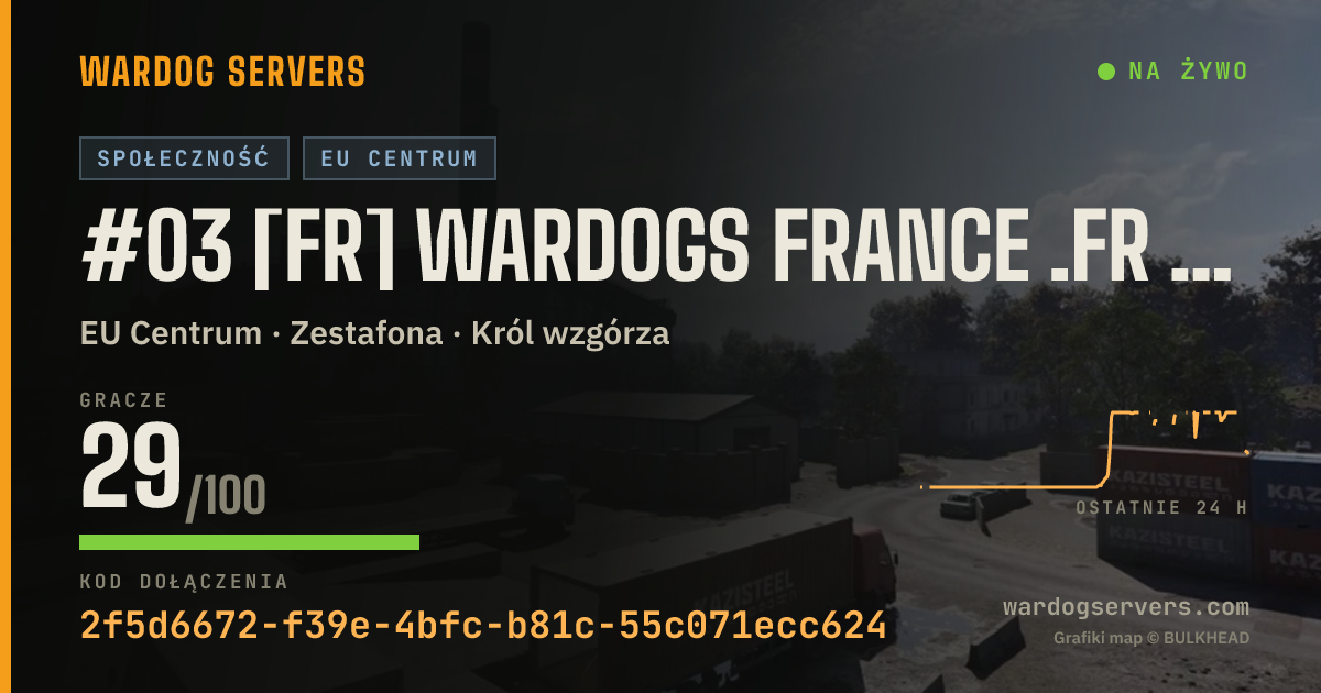Baner ze statusem na żywo: #03 [FR] WARDOGS FRANCE .FR | File prio : wardogsfrance.fr