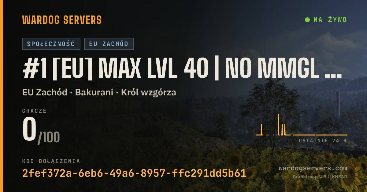 Baner ze statusem na żywo: #1 [EU] MAX LVL 40 | NO MMGL | INF ⇄ Vanilla | joinsnf.com