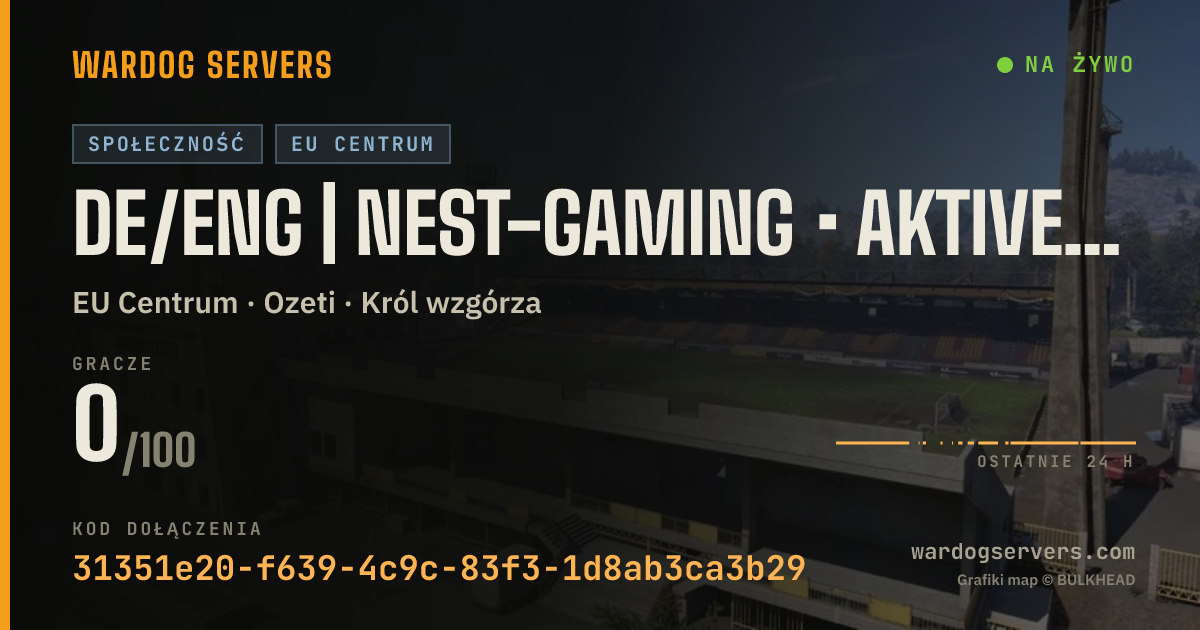 Baner ze statusem na żywo: DE/ENG | NEST-GAMING • Aktive Admins