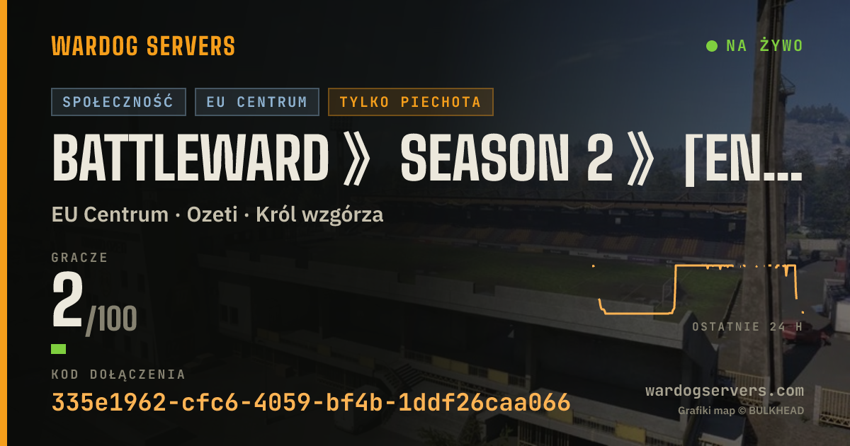 Baner ze statusem na żywo: BATTLEWARD 》Season 2 》[ENG/GER] 》Active Admins