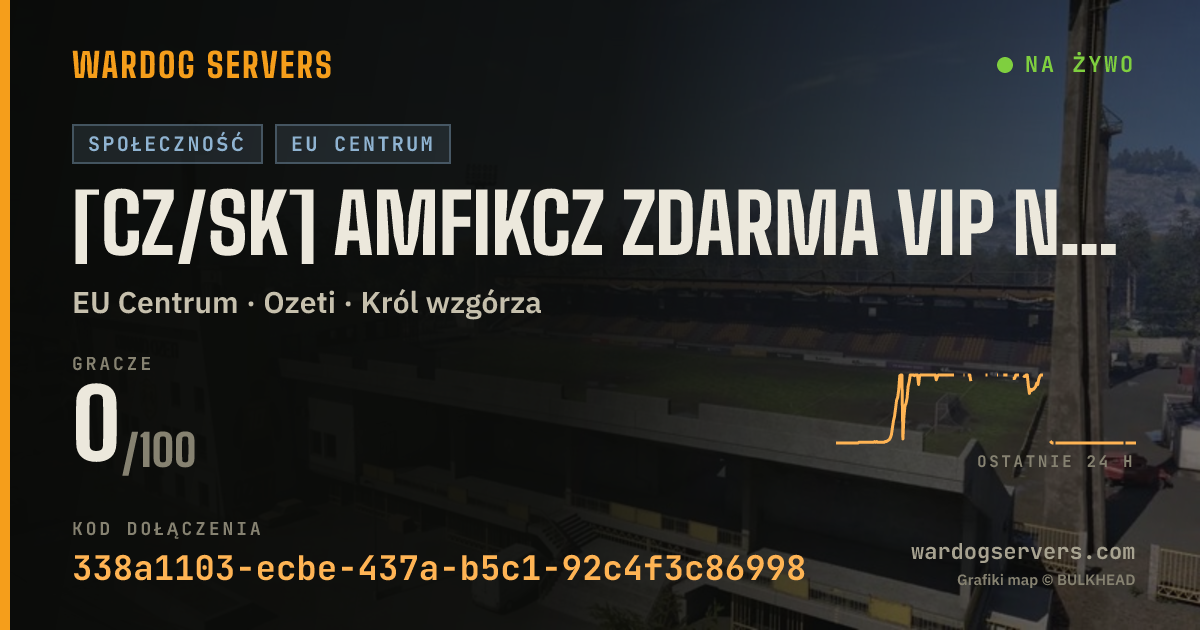 Baner ze statusem na żywo: [CZ/SK] AmfikCZ ZDARMA VIP NA | kick.com/amfikcz → !stats