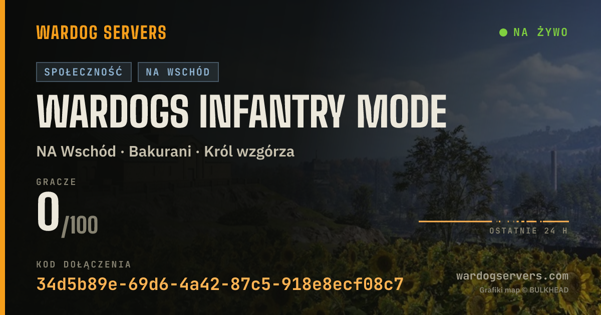 Baner ze statusem na żywo: Wardogs Infantry Mode