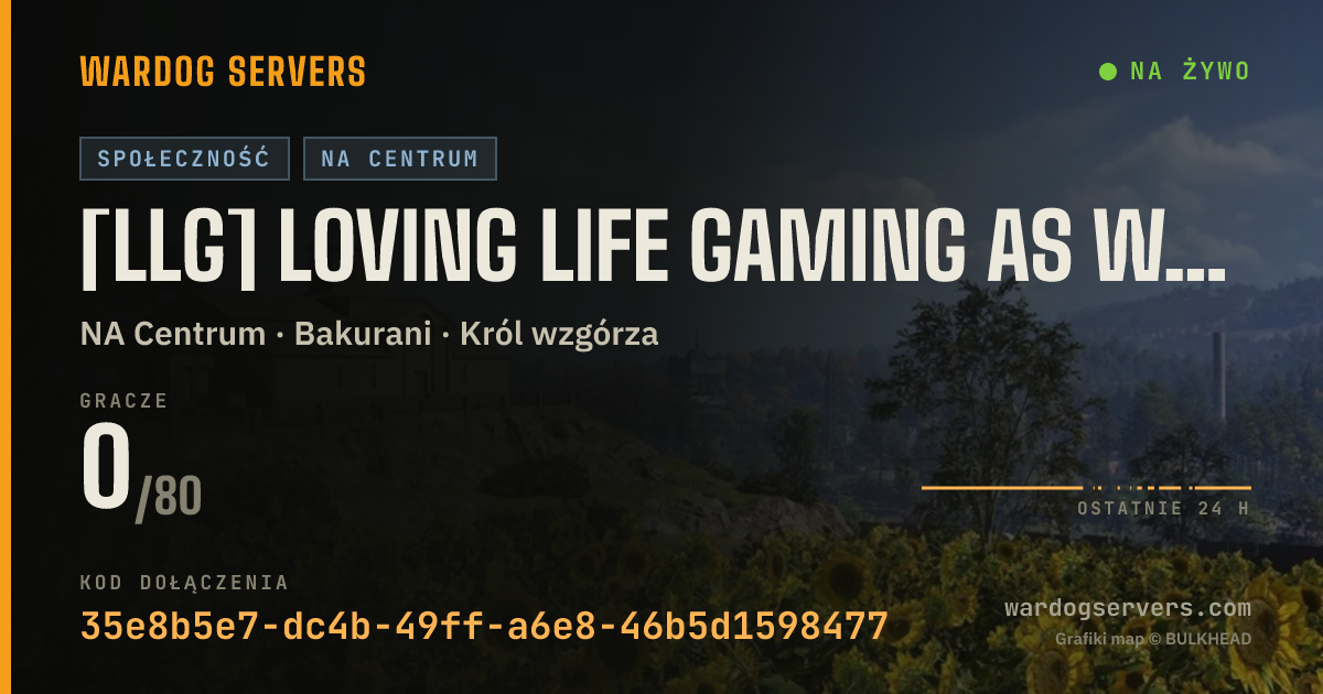 Baner ze statusem na żywo: [LLG] Loving Life Gaming as Wardogs