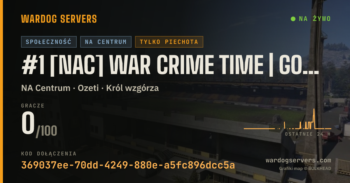 Baner ze statusem na żywo: #1 [NAC] WAR CRIME TIME | Good Beans • Bad Decisions