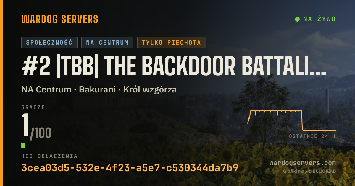 Baner ze statusem na żywo: #2 |TBB| The Backdoor Battalion - Infantry Only - Active Admins