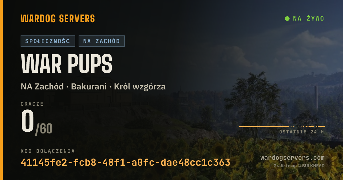 Baner ze statusem na żywo: War Pups
