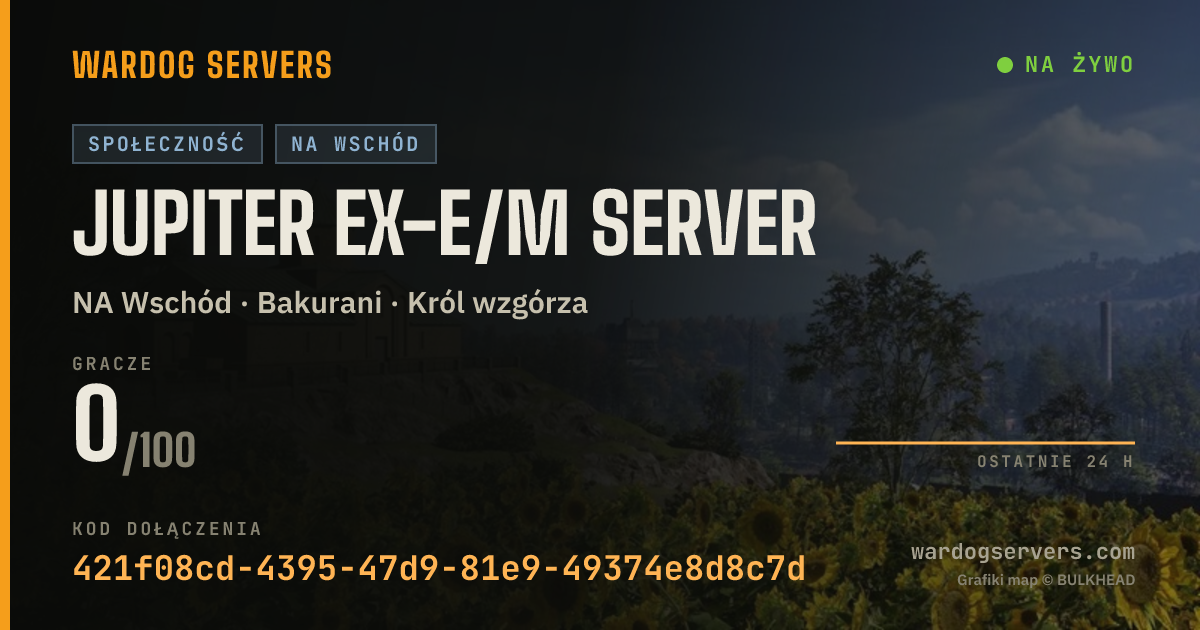 Baner ze statusem na żywo: Jupiter EX-E/M Server