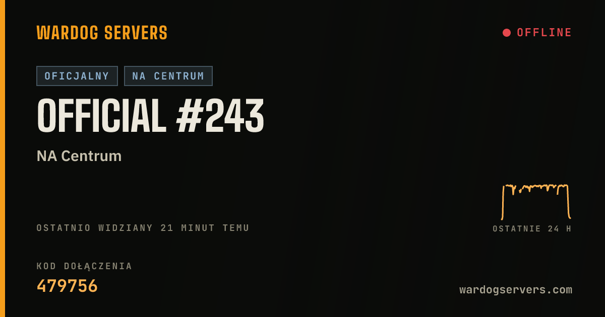 Baner ze statusem na żywo: Official #243