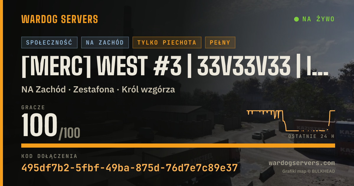 Baner ze statusem na żywo: [Merc] West #3 | 33v33v33 | InfOnly | Discord.gg/m3rc