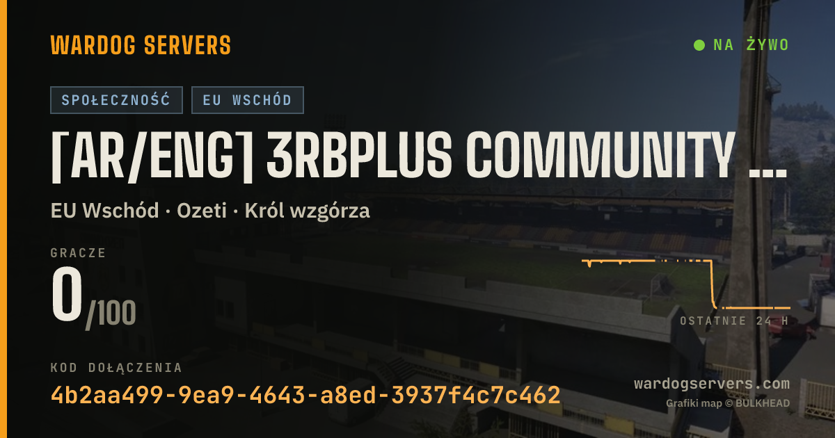 Baner ze statusem na żywo: [AR/ENG] 3RBPLUS Community Server LOW LEVEL + Active Moderation