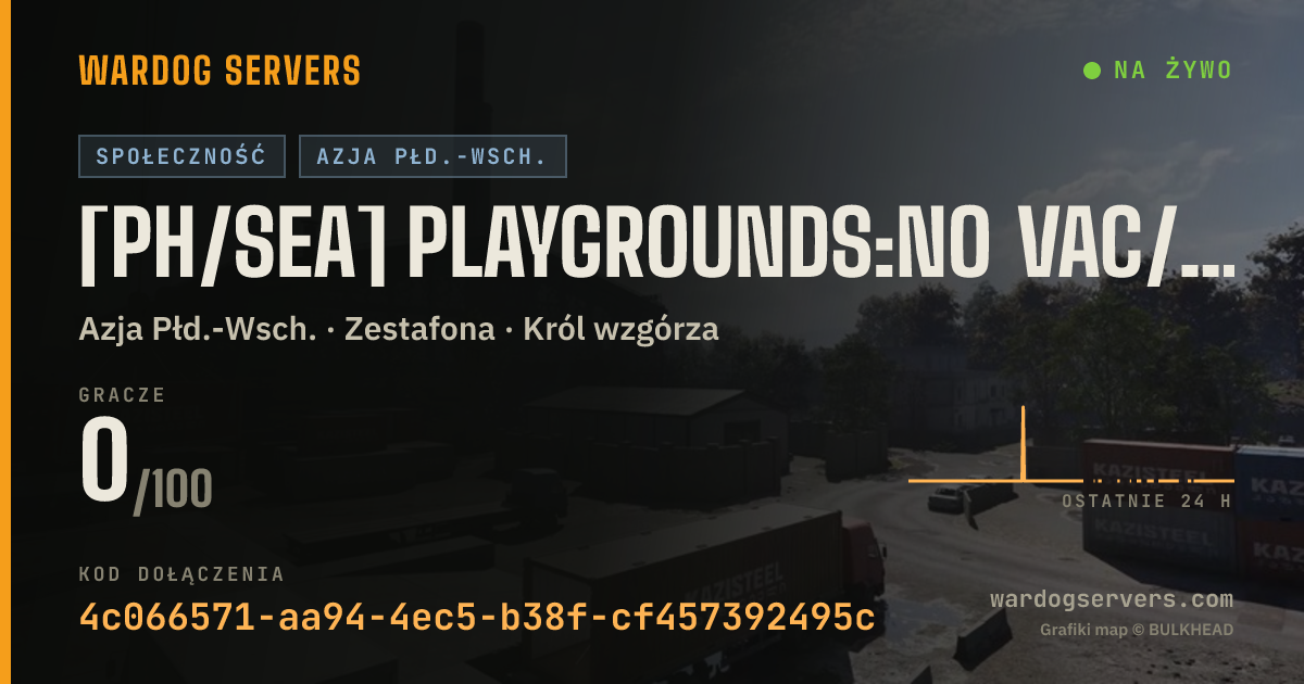 Baner ze statusem na żywo: [PH/SEA] PlayGrounds:NO VAC/GAME BAN accounts