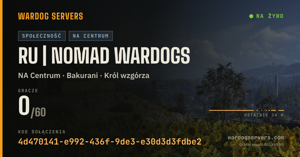 Baner ze statusem na żywo: RU | Nomad WARDOGS