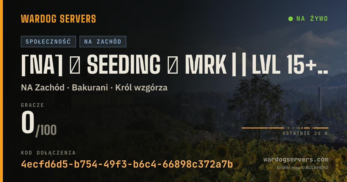 Baner ze statusem na żywo: [NA] ⬙ SEEDING ⬙ MRK | | LVL 15+ | QUEUE SKIP @ MRKDOGS.COM