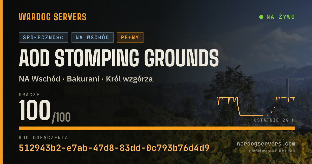 Baner ze statusem na żywo: AOD Stomping Grounds