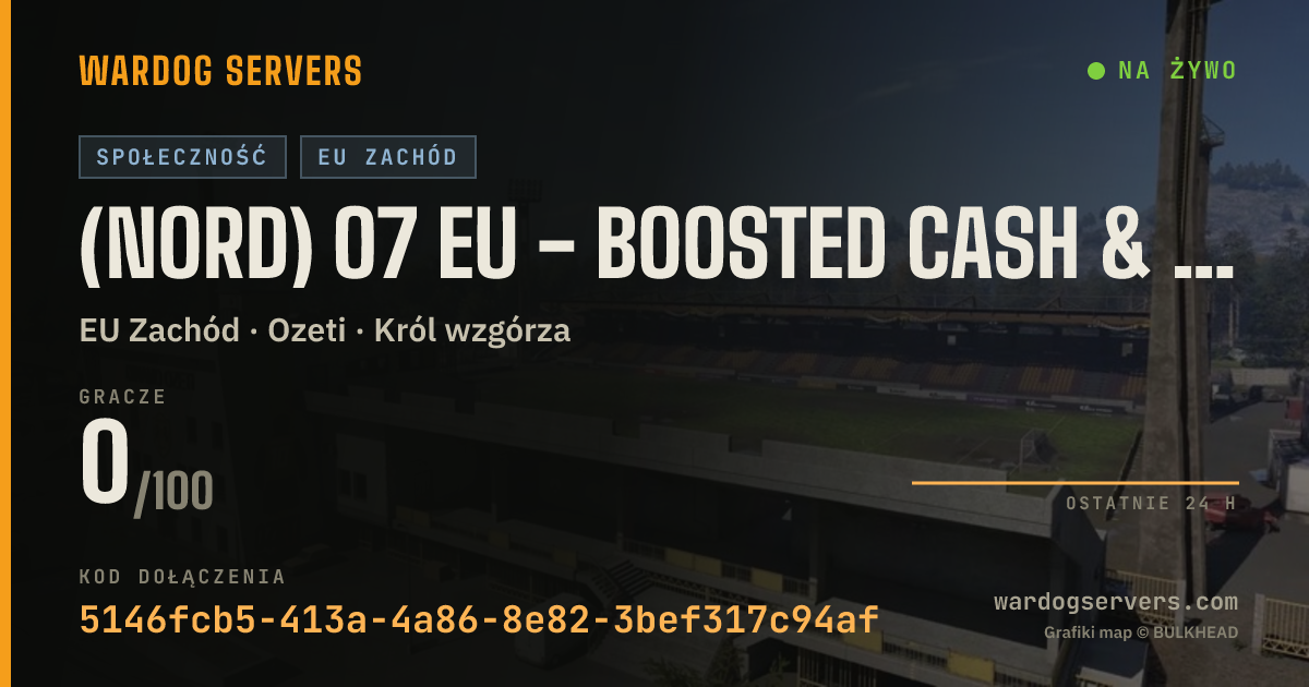 Baner ze statusem na żywo: (NORD) o7 EU - BOOSTED CASH & XP $