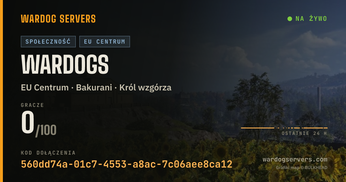 Baner ze statusem na żywo: Wardogs