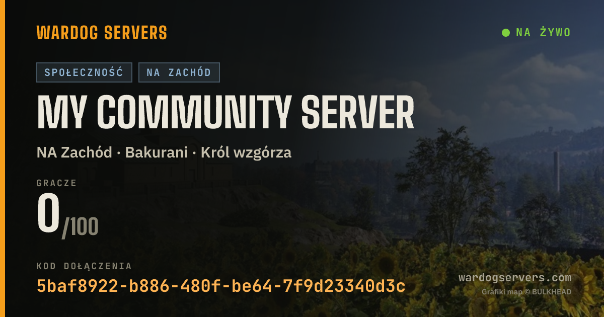 Baner ze statusem na żywo: My Community Server