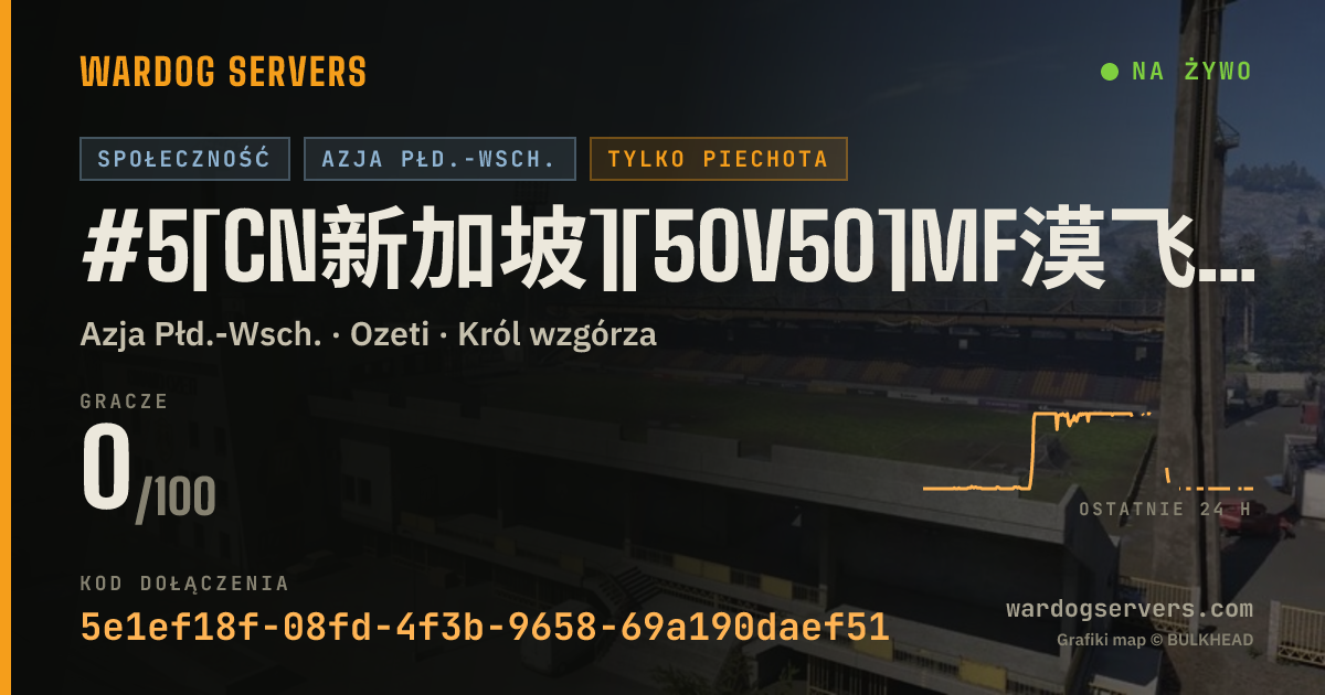Baner ze statusem na żywo: #5[CN新加坡][50V50]MF漠飞中文社区|QQ群478839731|禁压家禁狙禁FOB禁手雷禁发射器