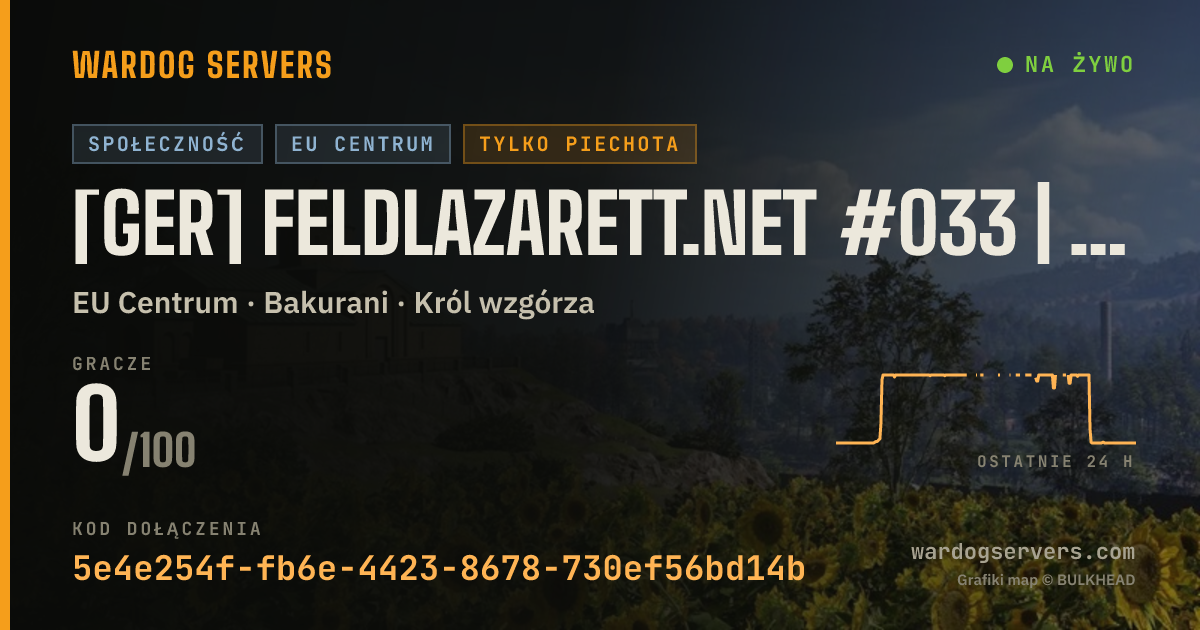 Baner ze statusem na żywo: [GER] Feldlazarett.net #033 | Infantry Only | 0-0-0