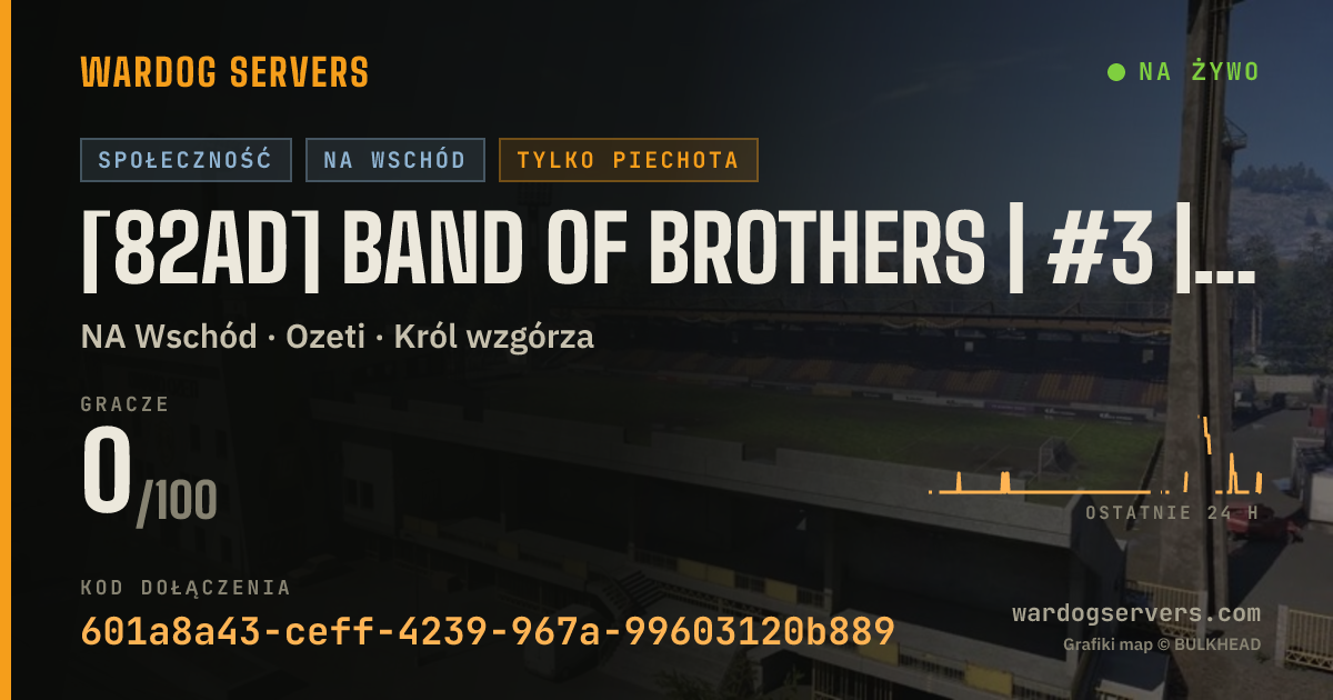 Baner ze statusem na żywo: [82AD] Band of Brothers | #3 | [GL BANNED] discord.gg/82nd