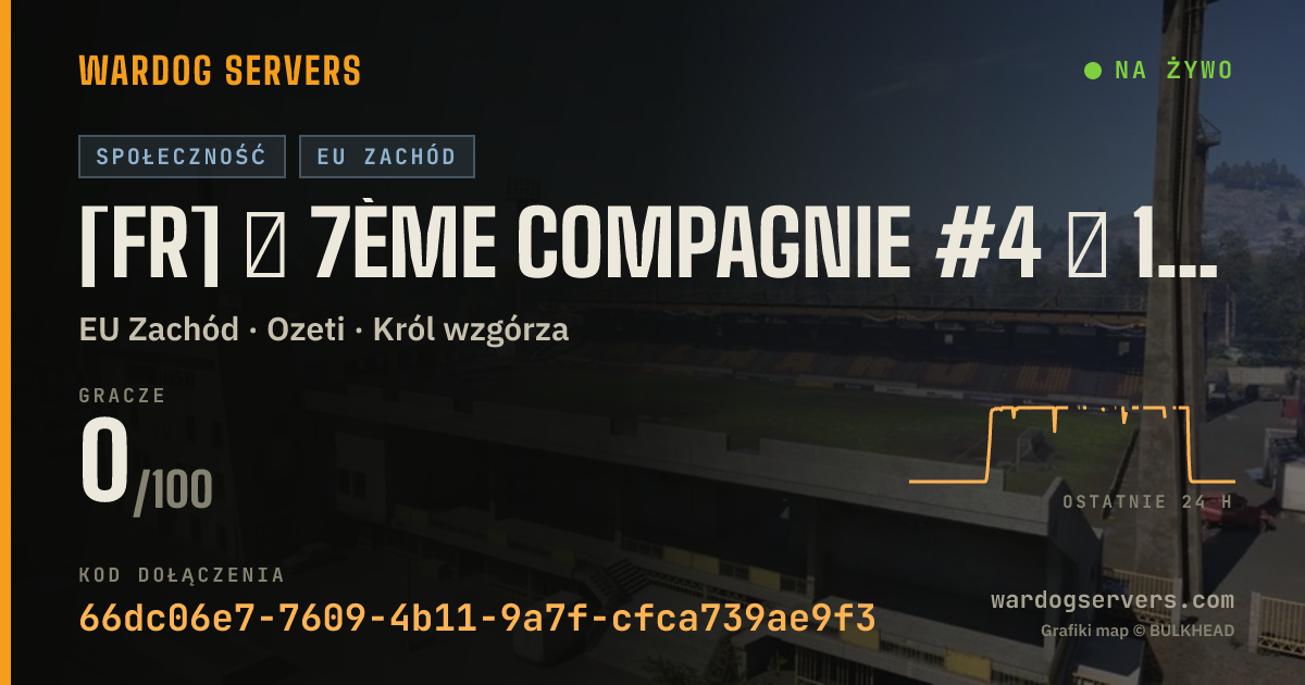 Baner ze statusem na żywo: [FR] ★ 7ème Compagnie #4 ★ 100% FR - discord.gg/7eCie