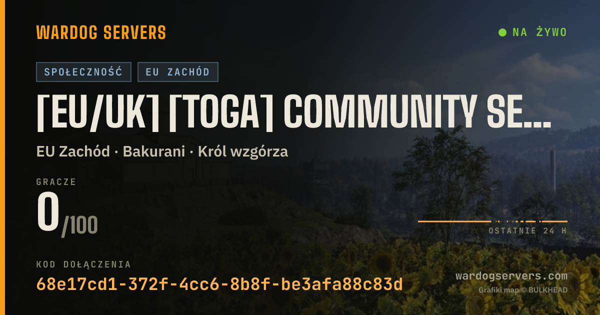 Baner ze statusem na żywo: [EU/UK] [TOGA] Community Server | togadiscord.com