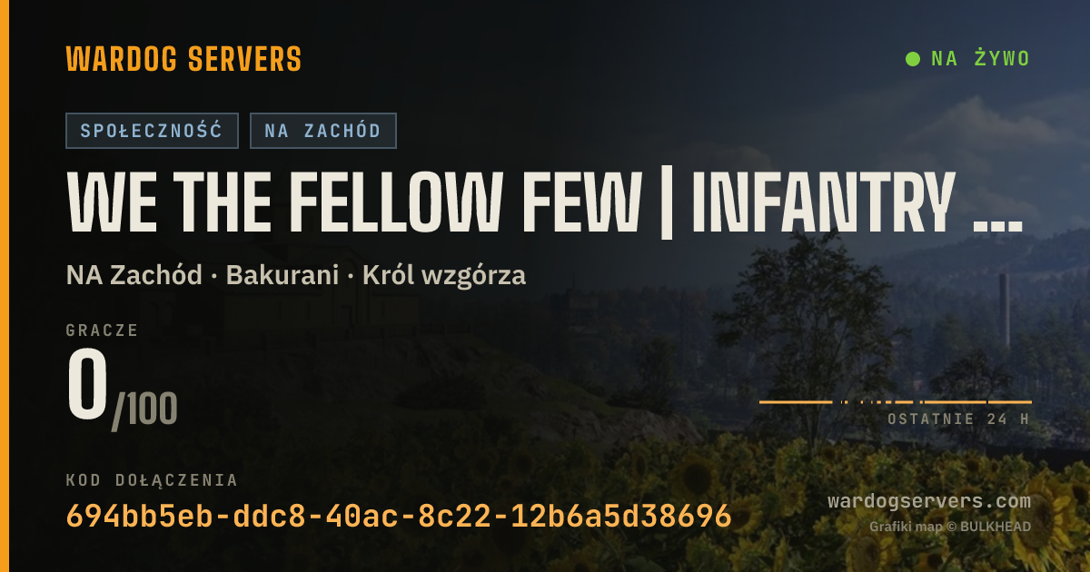 Baner ze statusem na żywo: We the Fellow Few | Infantry Only