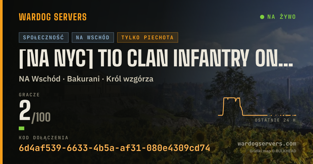 Baner ze statusem na żywo: [NA NYC] TIO Clan Infantry Only | No GLs | Admin Presence