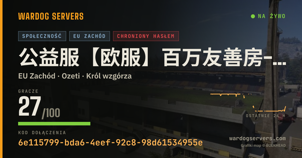 Baner ze statusem na żywo: 公益服【欧服】百万友善房-百倍收益-QQ群：540851