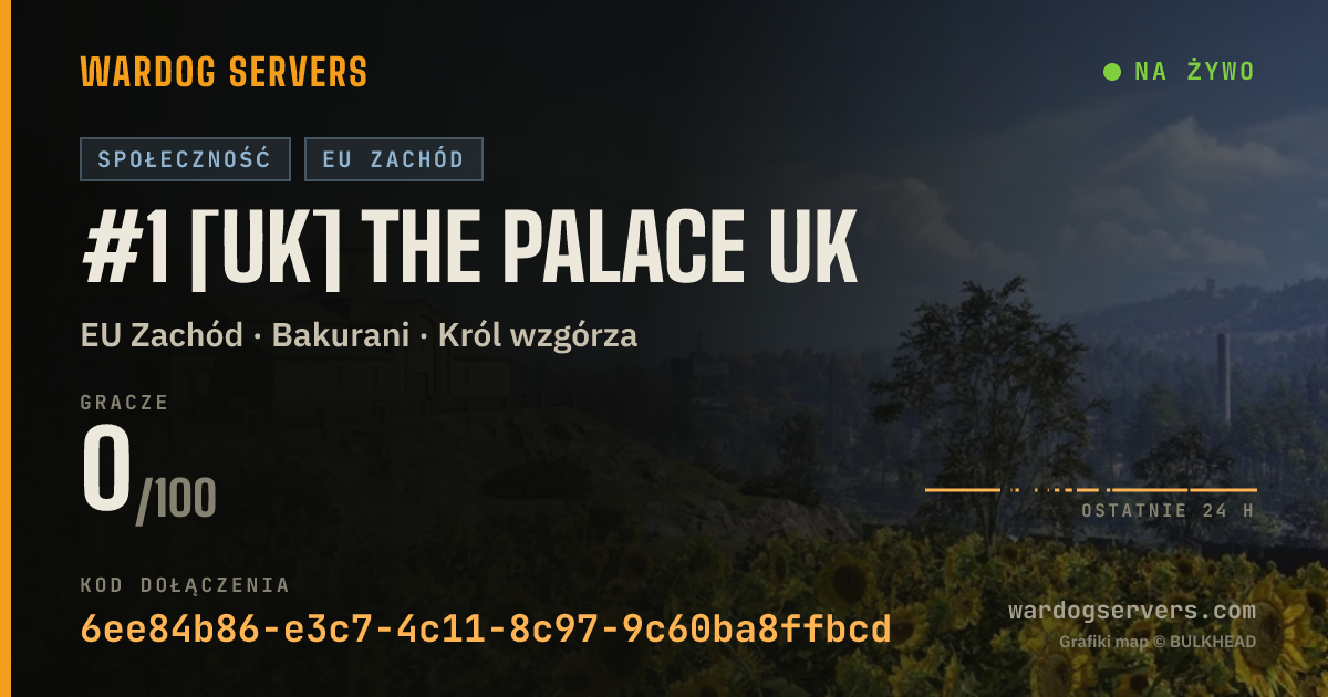 Baner ze statusem na żywo: #1 [UK] The Palace UK
