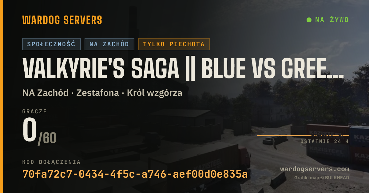 Baner ze statusem na żywo: Valkyrie's Saga || Blue Vs Green || Active Admins || Valkyriessa