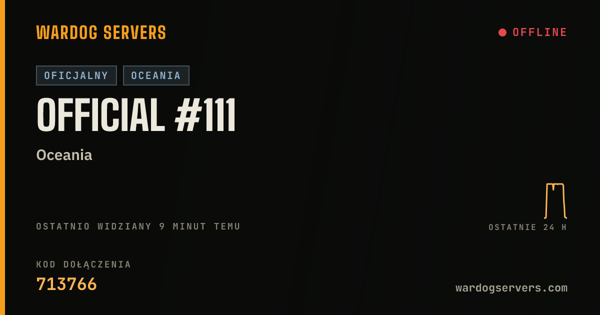 Baner ze statusem na żywo: Official #111