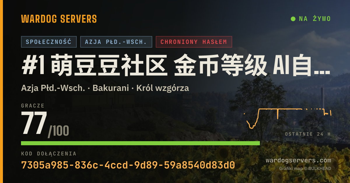 Baner ze statusem na żywo: #1 萌豆豆社区 金币等级 AI自动土木拳击 密码Q群1108440182