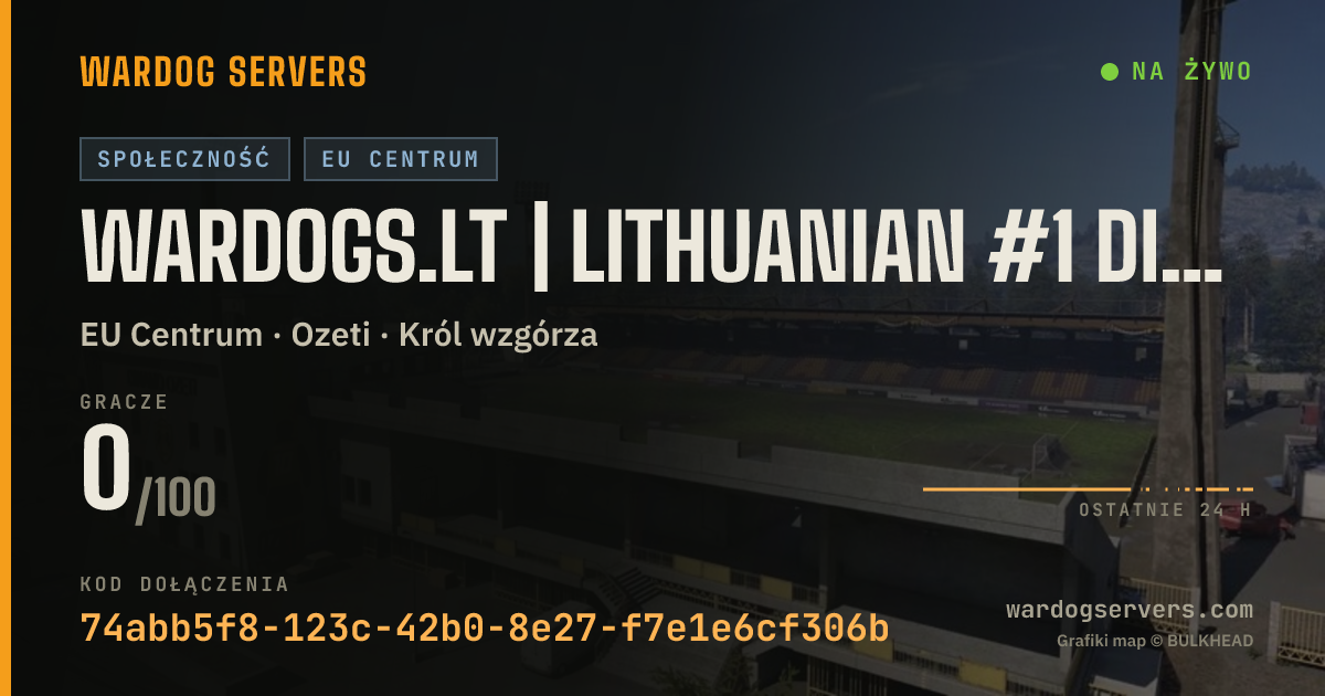 Baner ze statusem na żywo: WARDOGS.LT | LITHUANIAN #1 discord.gg/wardogslietuva