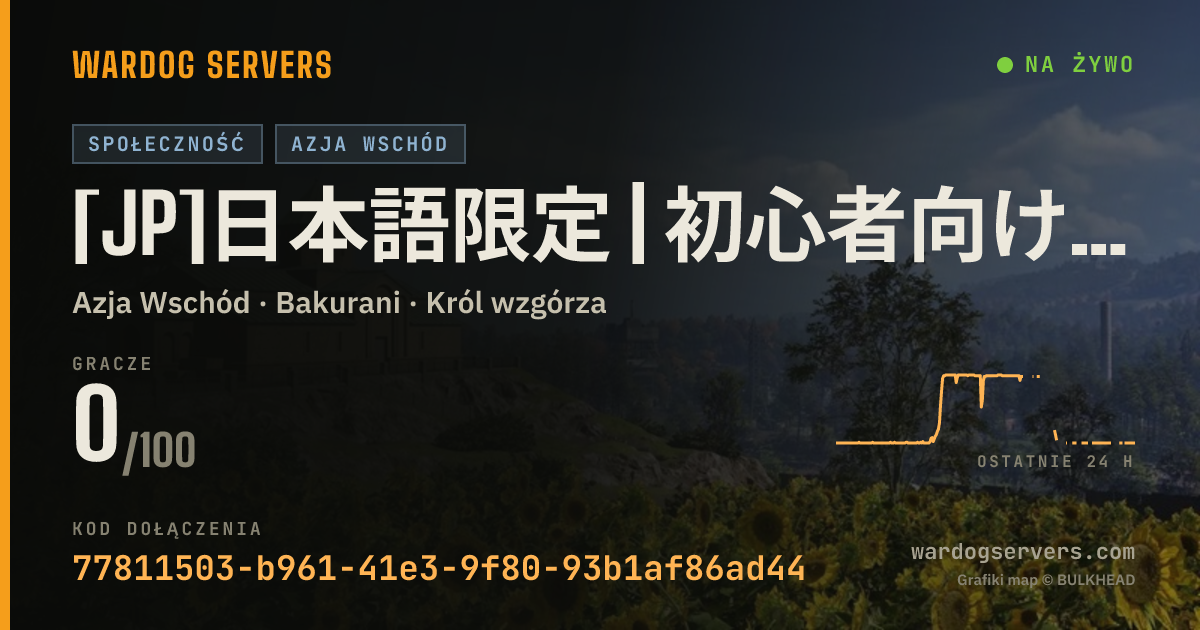 Baner ze statusem na żywo: [JP]日本語限定 | 初心者向けLv制限 | せきにゃん鯖