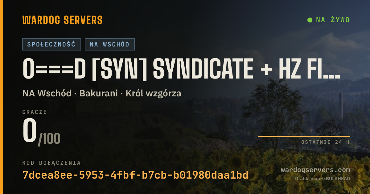 Baner ze statusem na żywo: 0===D [SYN] SYNDICATE + HZ FIGHTING 1000x Cash | Sponsored by Ra