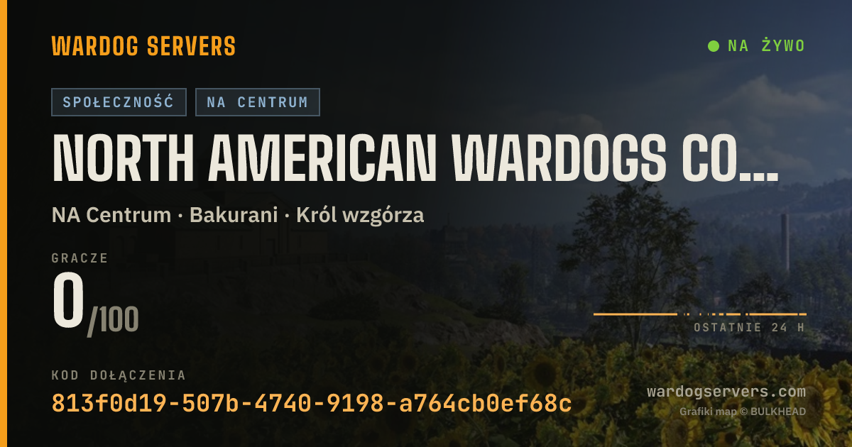 Baner ze statusem na żywo: North American WARDOGS Coalition. Discord.gg/NAWDAWGS