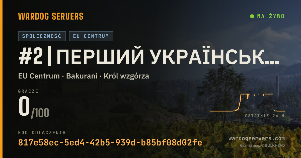 Baner ze statusem na żywo: #2 | ПЕРШИЙ УКРАЇНСЬКИЙ | WARDOGS COM UA