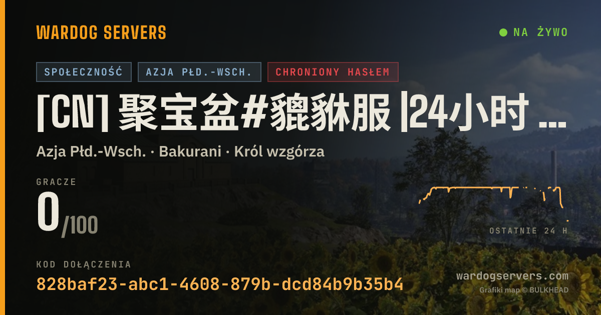 Baner ze statusem na żywo: [CN] 聚宝盆#貔貅服 |24小时 免费进群获得密码 Q群 :1127739588